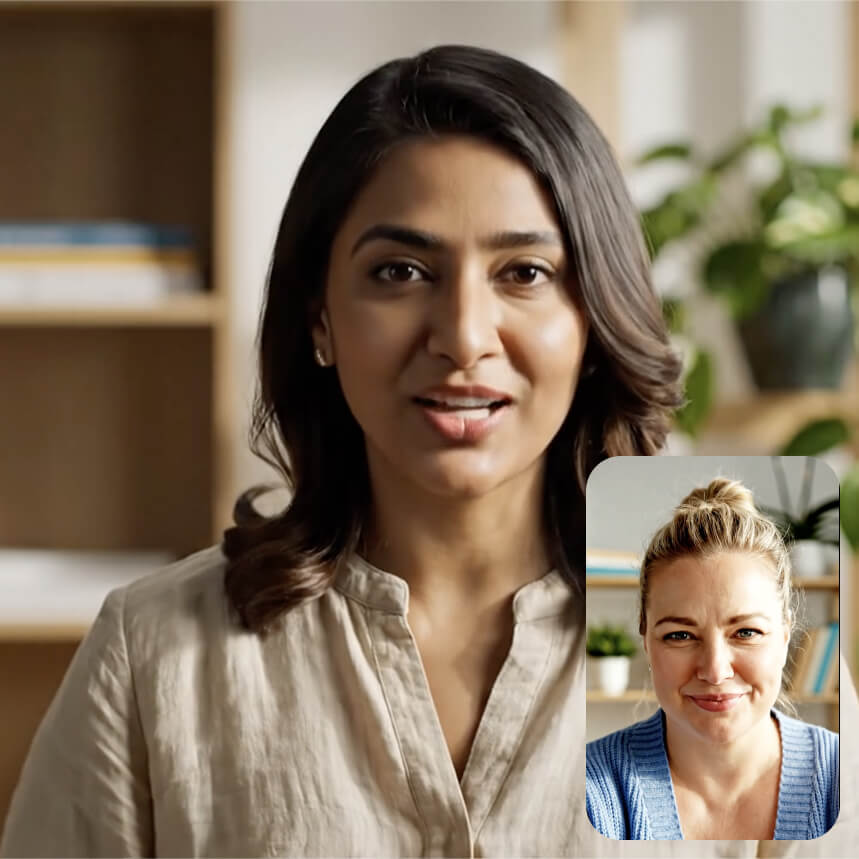 Live video coaching session with your FitMate care team