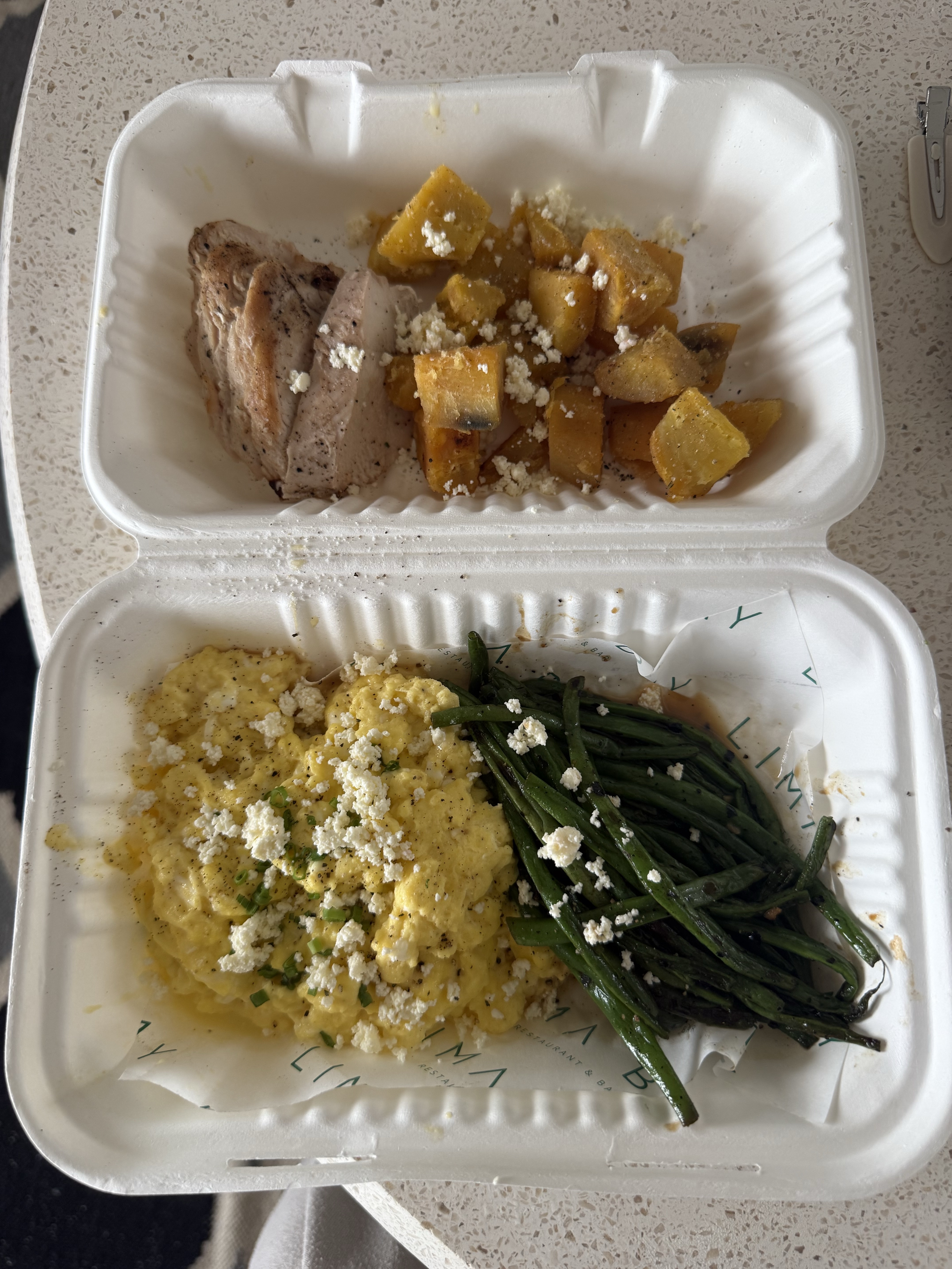 Feta Chicken & Eggs — balanced recomp meal