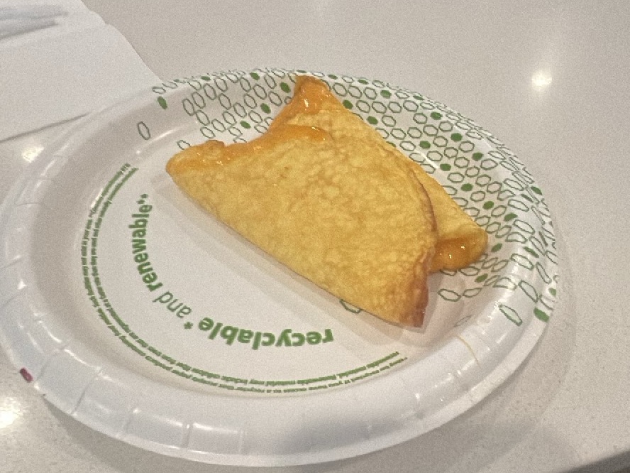 Low protein breakfast - cheese turnover
