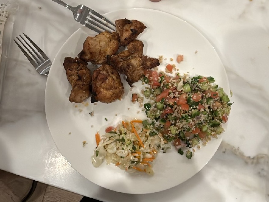 Grilled Chicken with Tabbouleh — high protein dinner