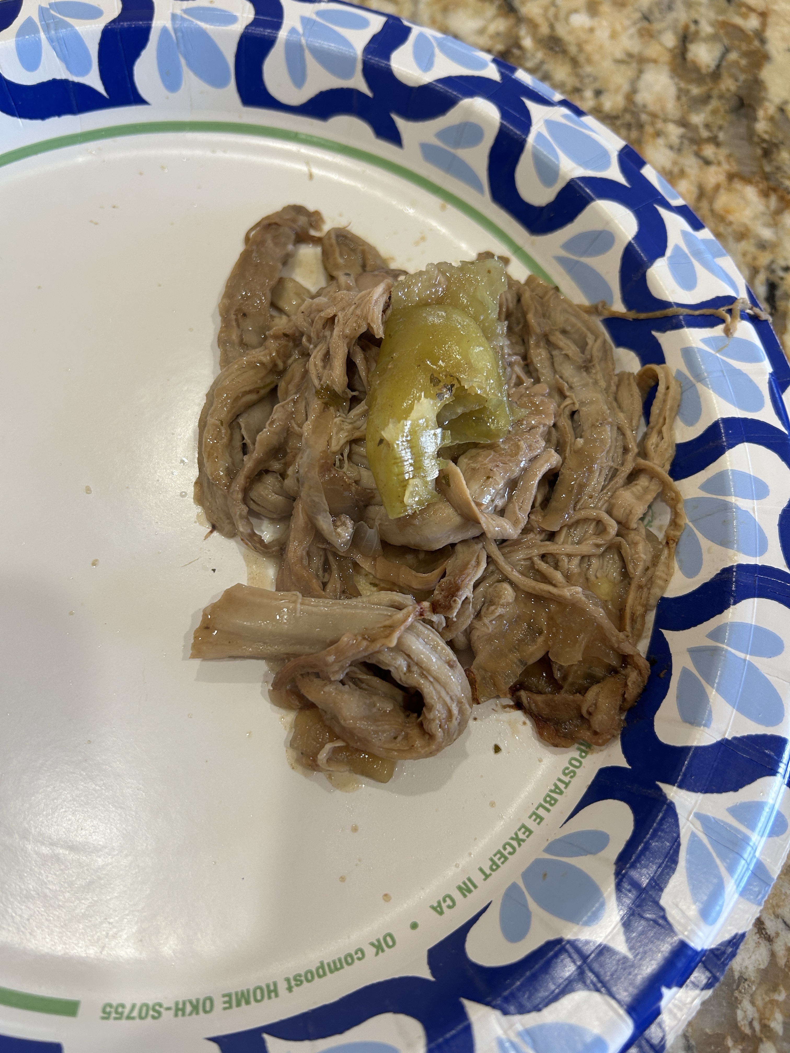 Pepperoncini roast beef - below range