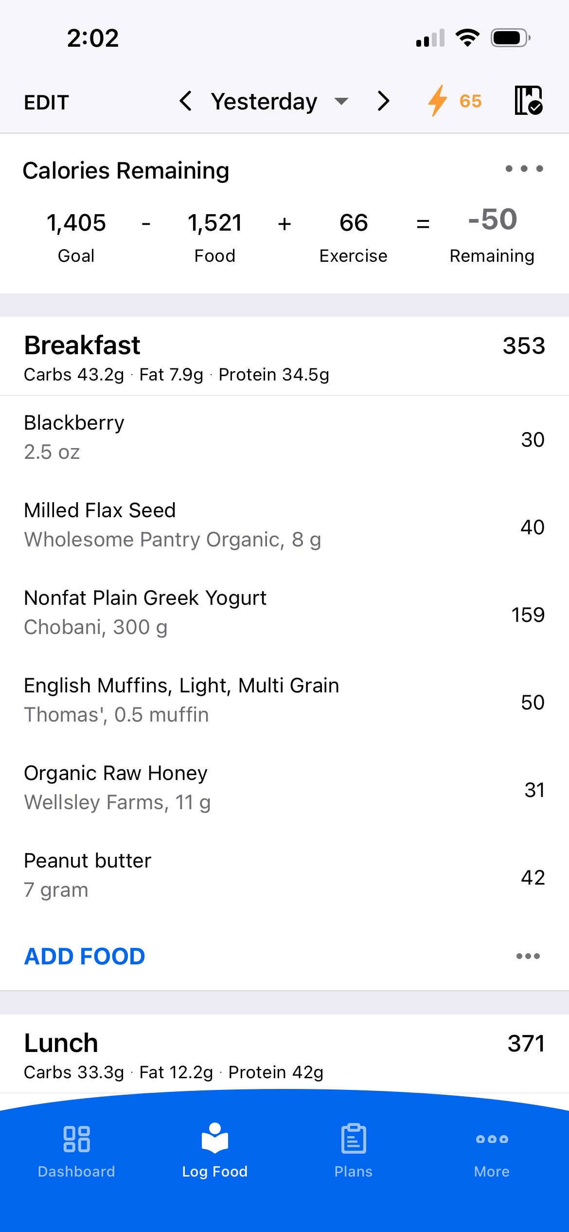 High protein breakfast - berry yogurt plate